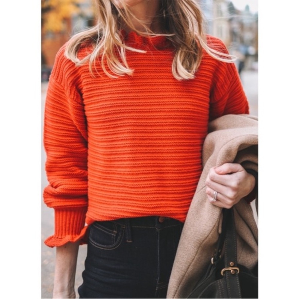 Madewell Bright Orange Sweater